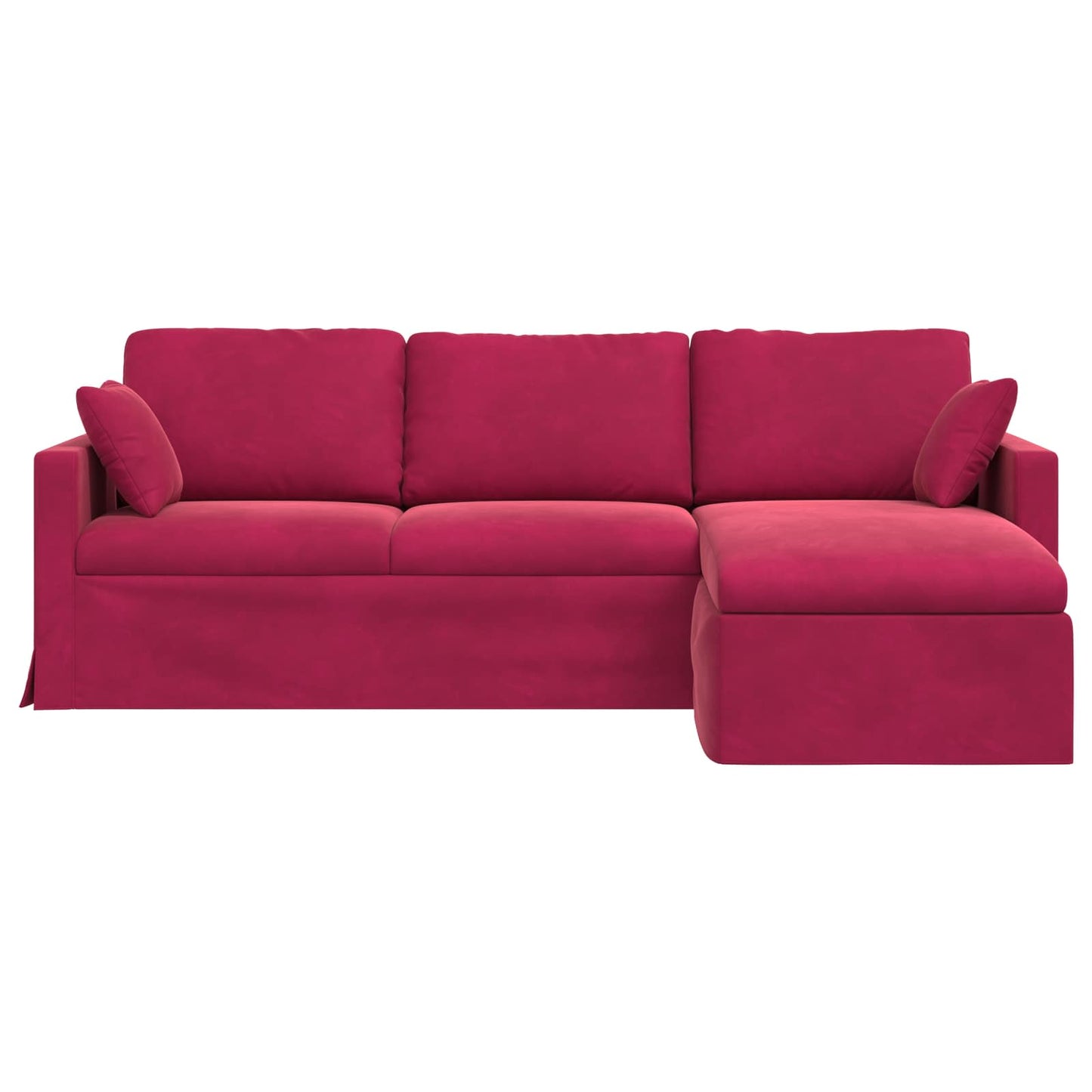 Divano Rosso Vino 228 x 134 x 80 cm Velluto | homemem39