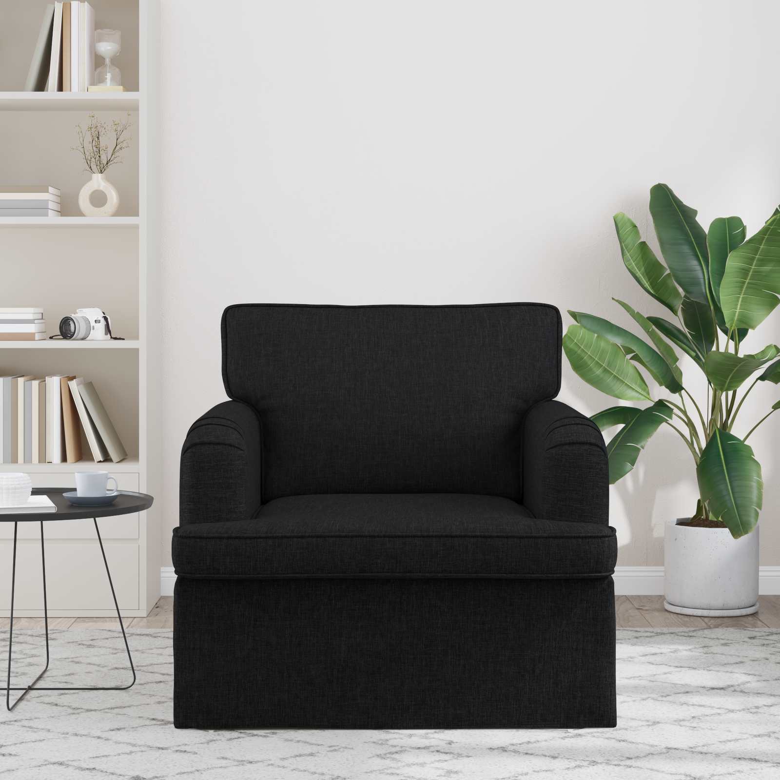 Divano Nero 84 x 80 x 85 cm Tessuto | homemem39