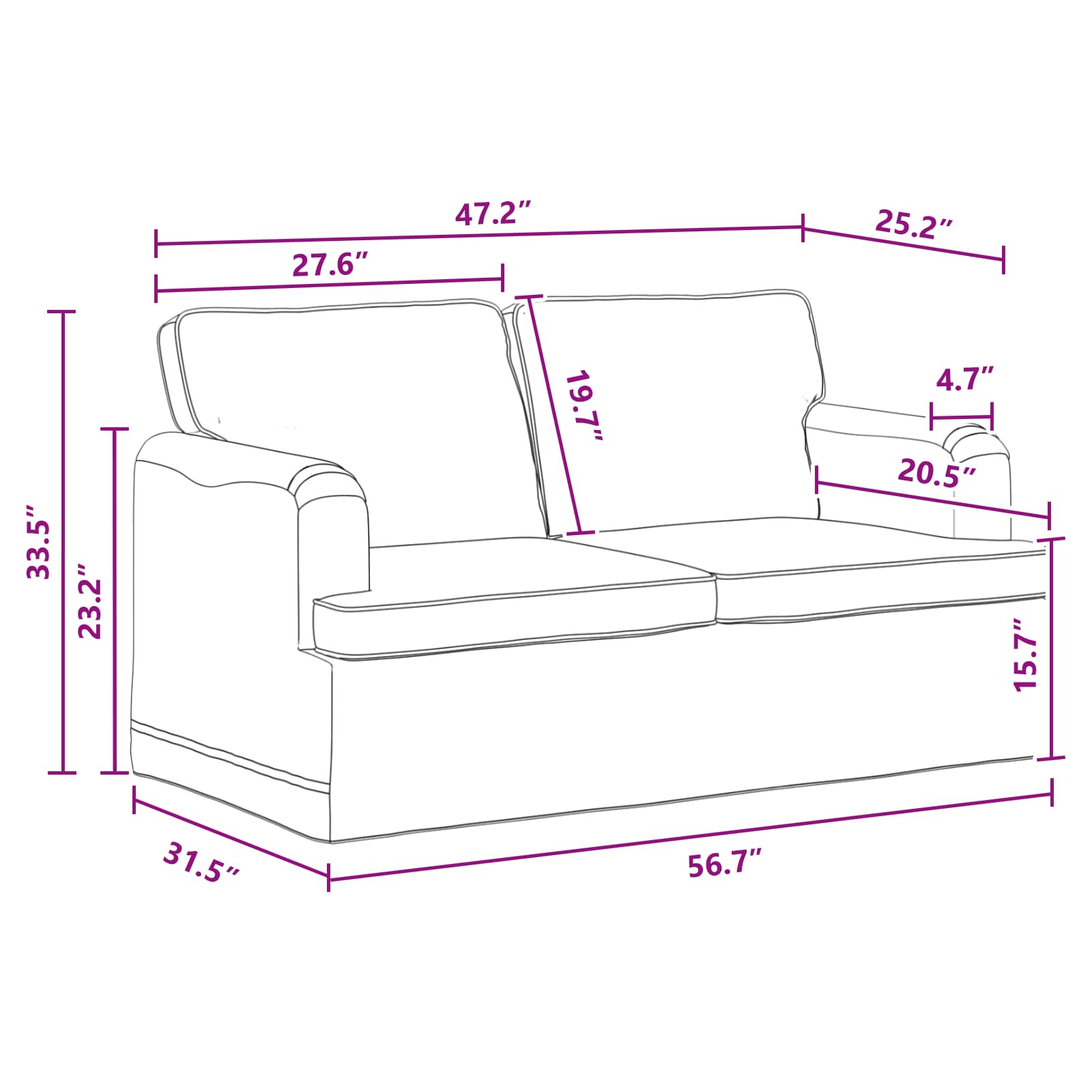 Divano Grigio scuro 144 x 80 x 85 cm Tessuto | homemem39