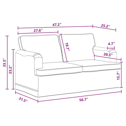 Divano Grigio scuro 144 x 80 x 85 cm Tessuto