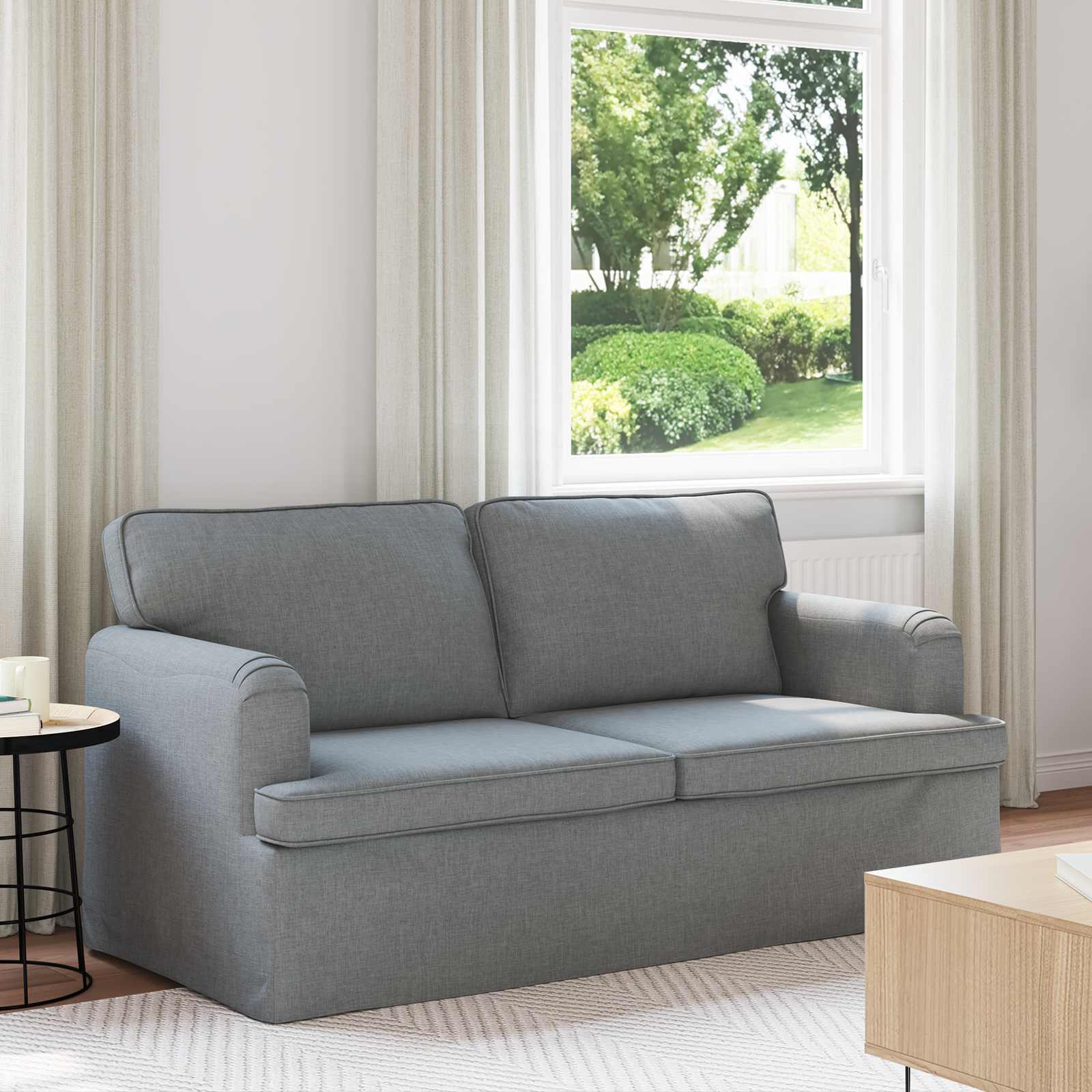Divano Grigio chiaro 162 x 80 x 85 cm Tessuto | homemem39
