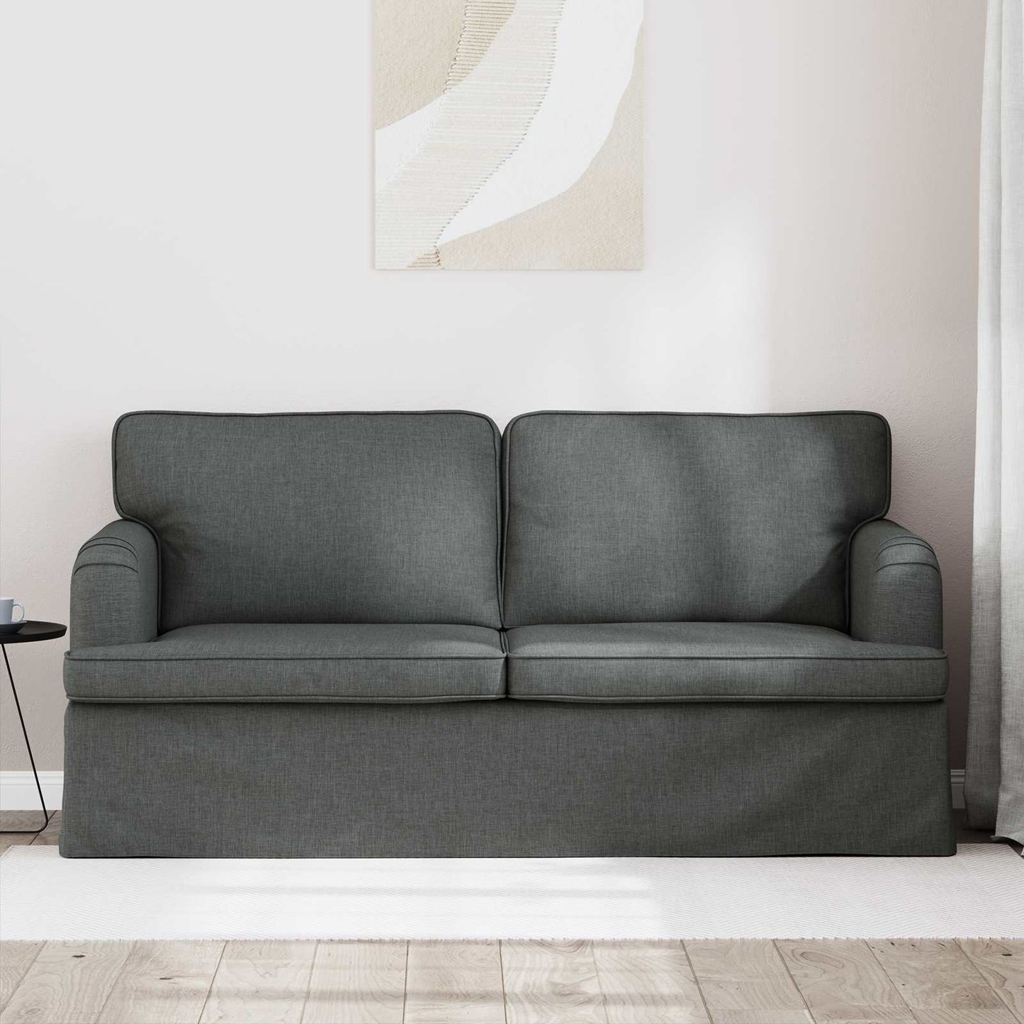 Divano Grigio scuro 162 x 80 x 85 cm Tessuto