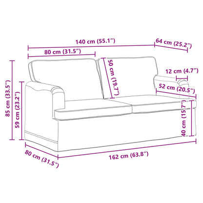 Divano Grigio scuro 162 x 80 x 85 cm Tessuto | homemem39