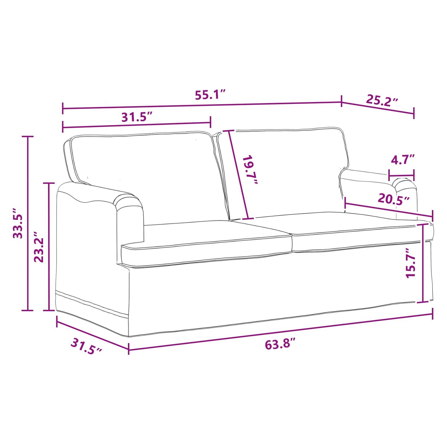 Divano Grigio scuro 162 x 80 x 85 cm Tessuto | homemem39