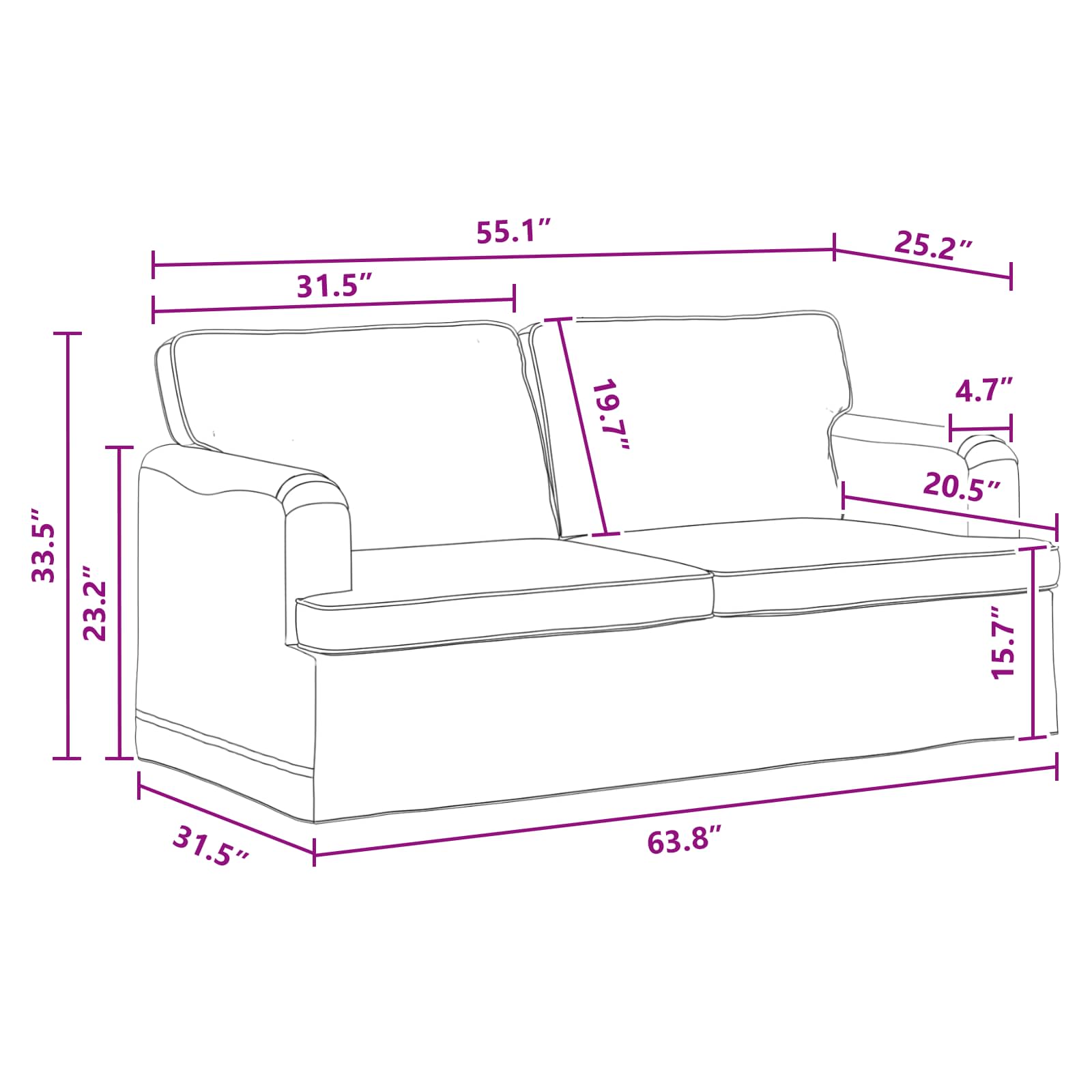 Divano Grigio scuro 162 x 80 x 85 cm Tessuto | homemem39