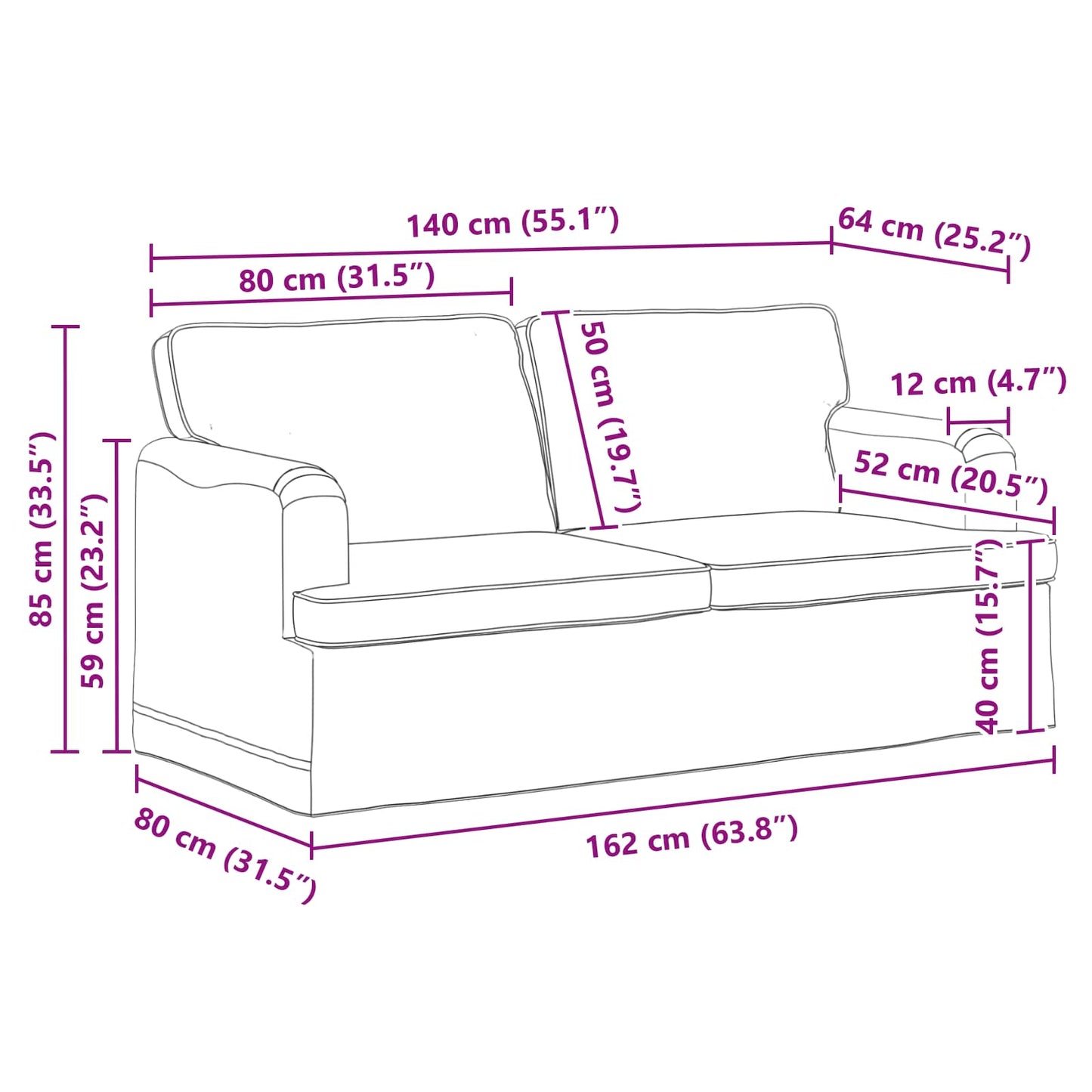 Divano Verde Scuro 162 x 80 x 85 cm Tessuto | homemem39
