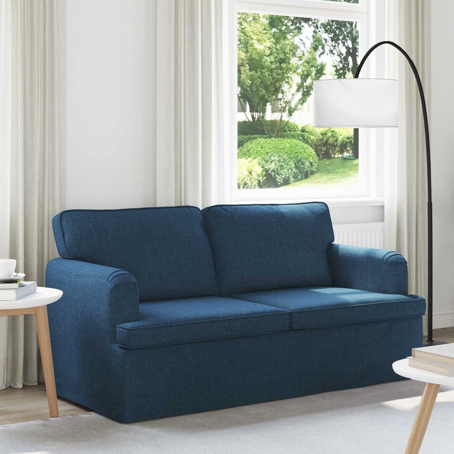 Divano Blu Dimensioni complessive: 162 x 80 x 85 cm (L x P x A) - homemem39