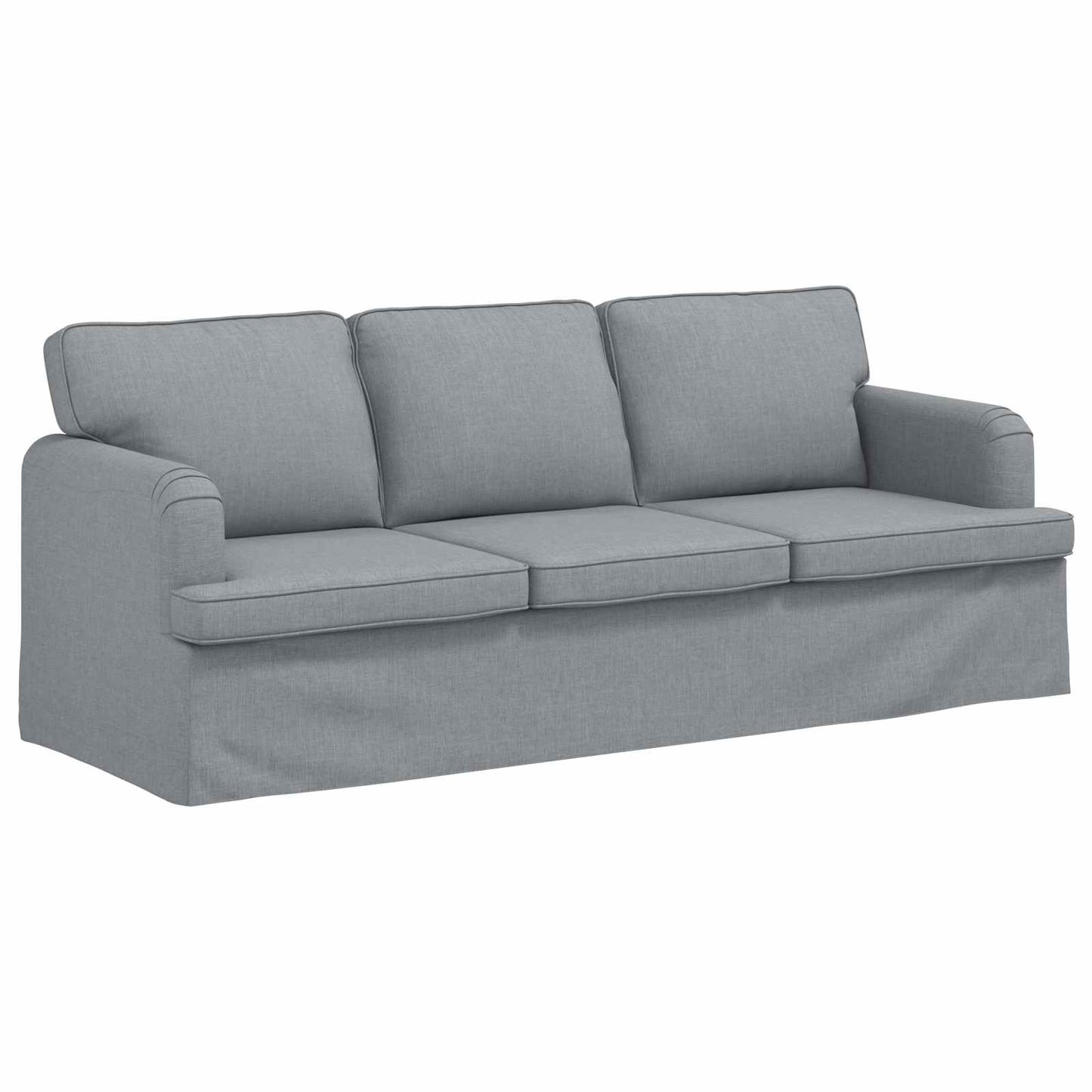 Divano Grigio chiaro 201 x 80 x 85 cm Tessuto