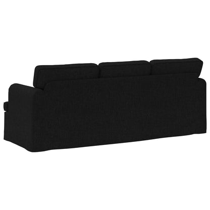 Divano Nero 201 x 80 x 85 cm Tessuto