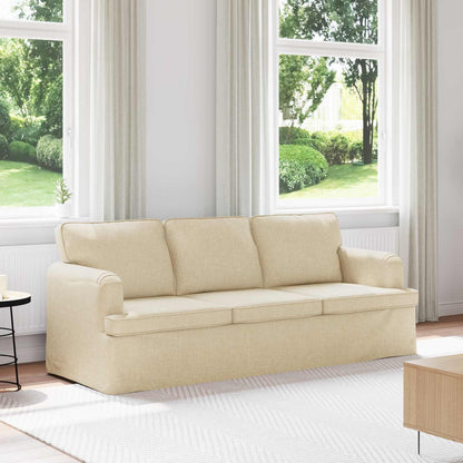 Divano Crema 201 x 80 x 85 cm Tessuto | homemem39