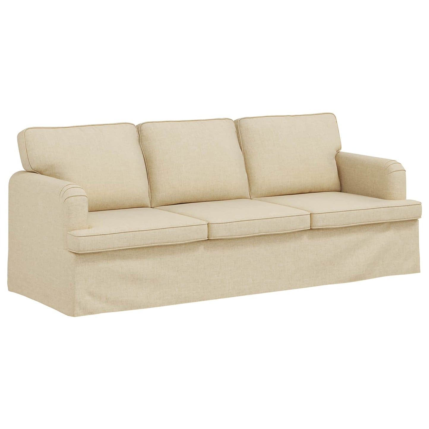 Divano Crema 201 x 80 x 85 cm Tessuto | homemem39