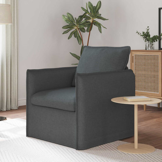 Divano Grigio scuro 75 x 82 x 85 cm Tessuto