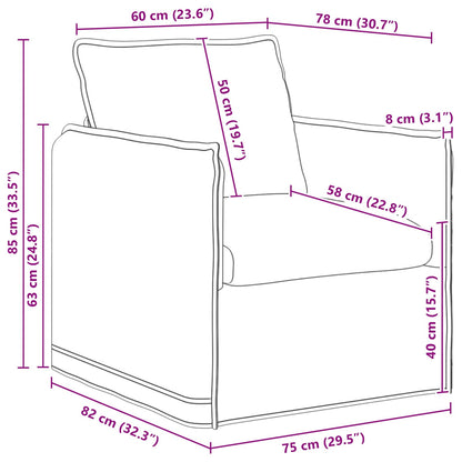 Divano Nero Dimensioni complessive: 75 x 82 x 85 cm (L x P x A) - homemem39