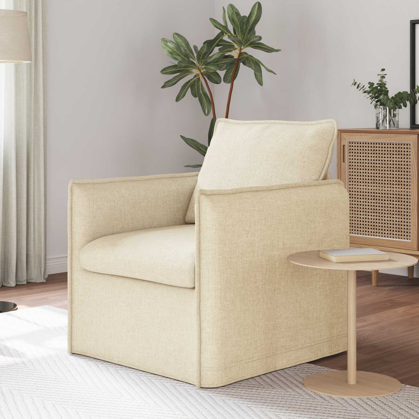 Divano Crema 75 x 82 x 85 cm Tessuto