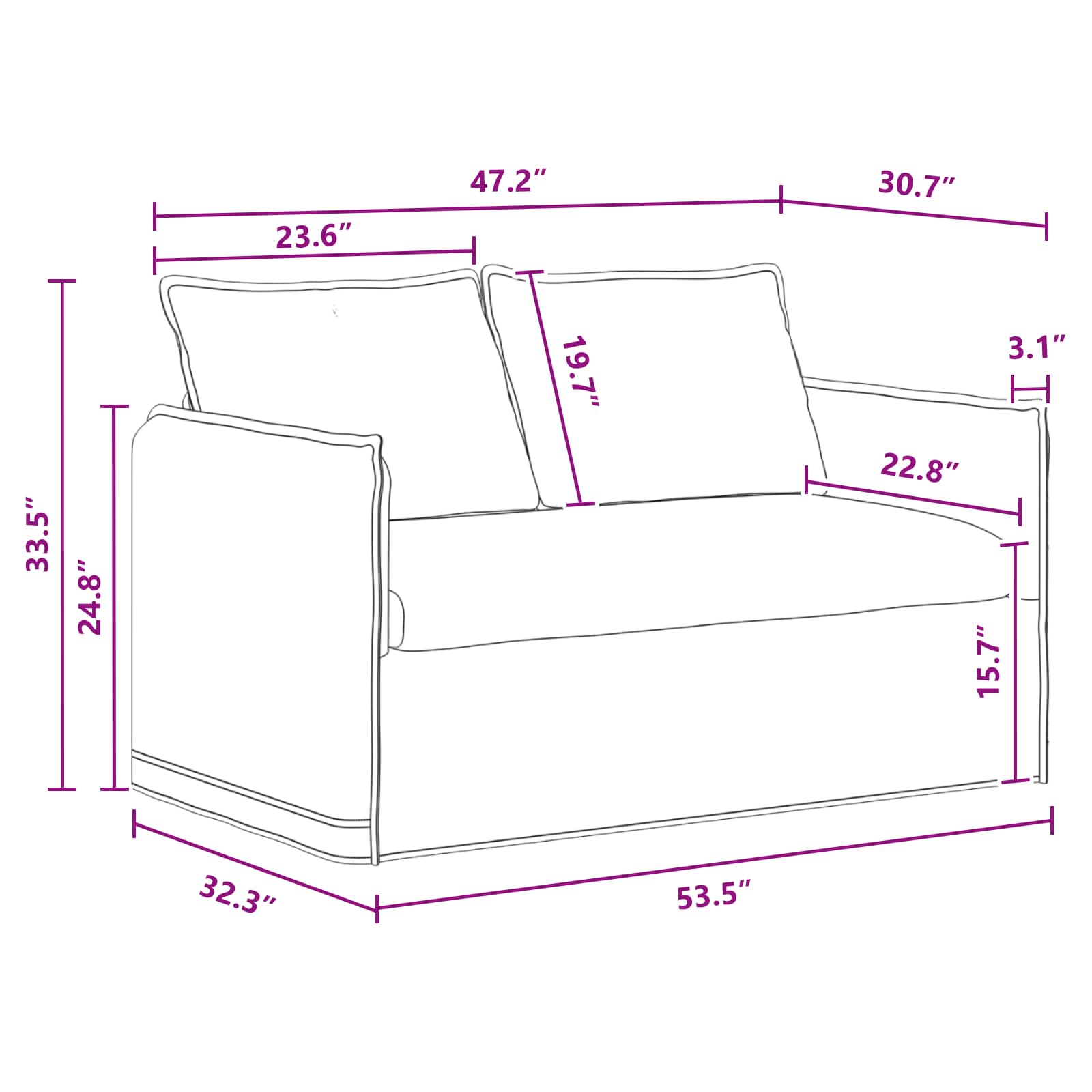 Divano Grigio scuro 136 x 82 x 85 cm Tessuto | homemem39