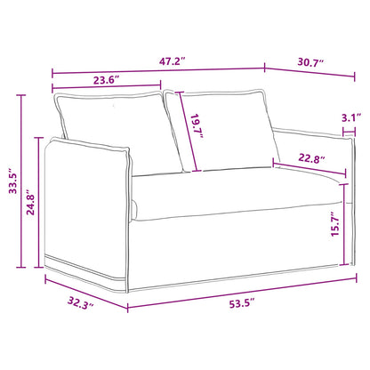 Divano Grigio scuro 136 x 82 x 85 cm Tessuto | homemem39