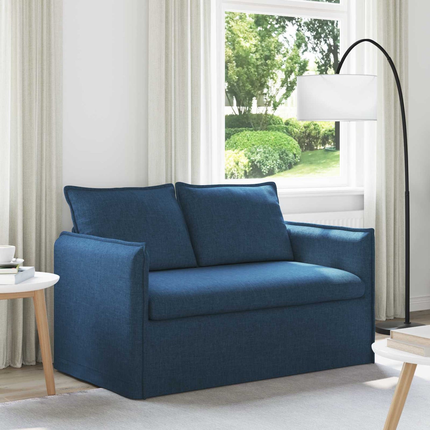 Divano Blu 136 x 82 x 85 cm Tessuto | homemem39