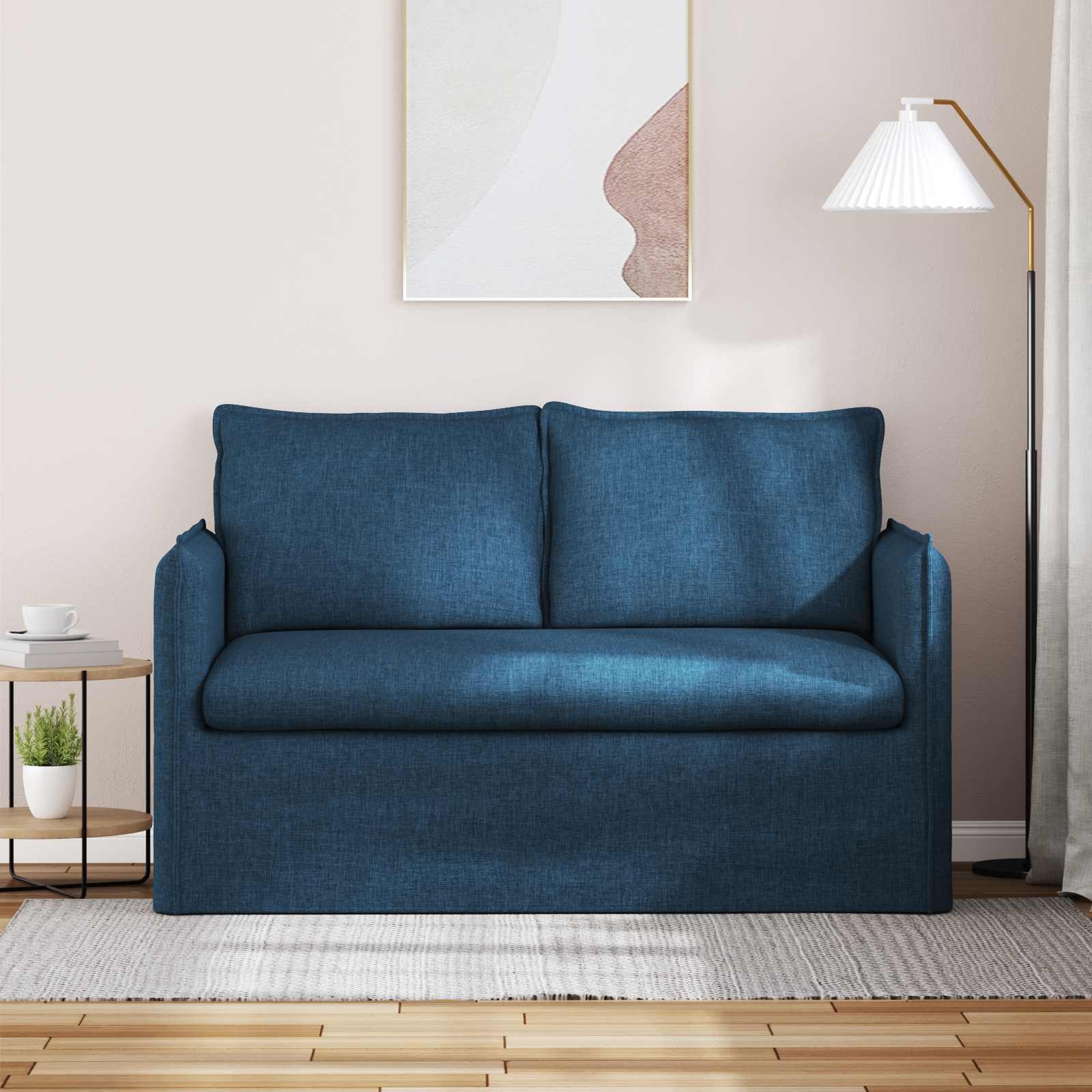 Divano Blu 136 x 82 x 85 cm Tessuto | homemem39