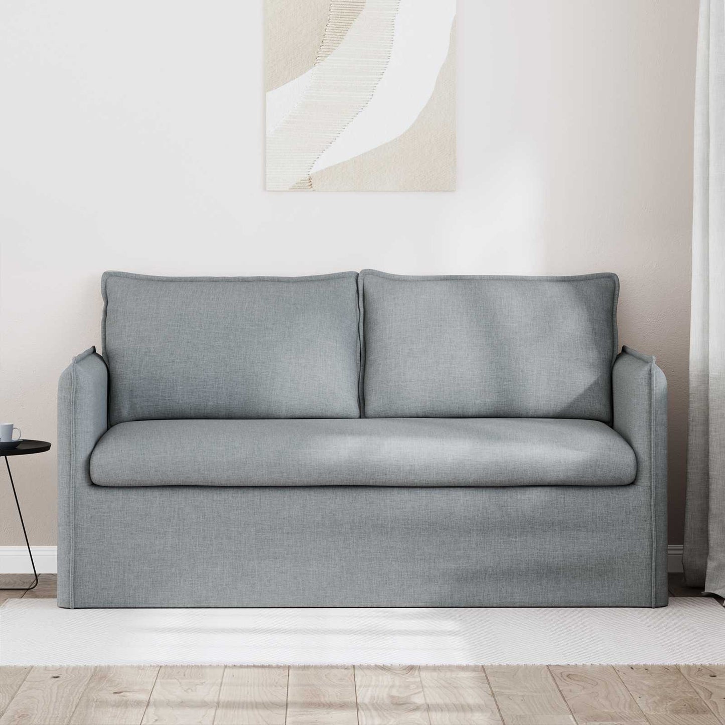 Divano Grigio chiaro 156 x 82 x 85 cm Tessuto
