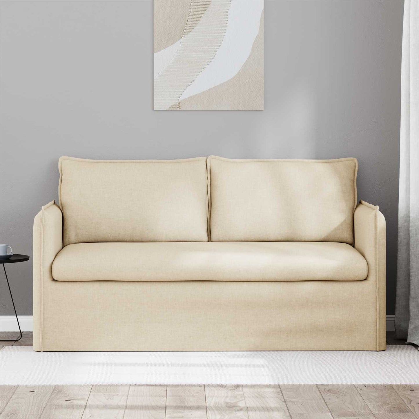 Divano Crema 156 x 82 x 85 cm Tessuto