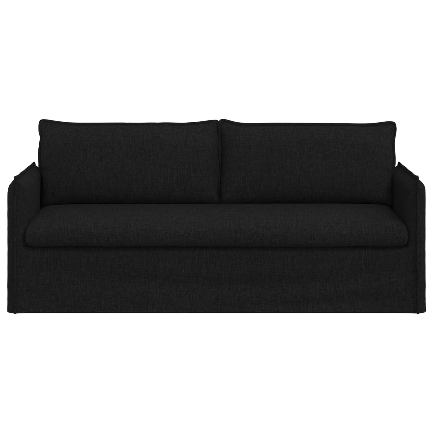 Divano Nero 196 x 82 x 85 cm Tessuto | homemem39