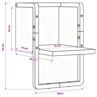 Scaffale da parete Rovere Artigianale 20 x 25 x 30 cm