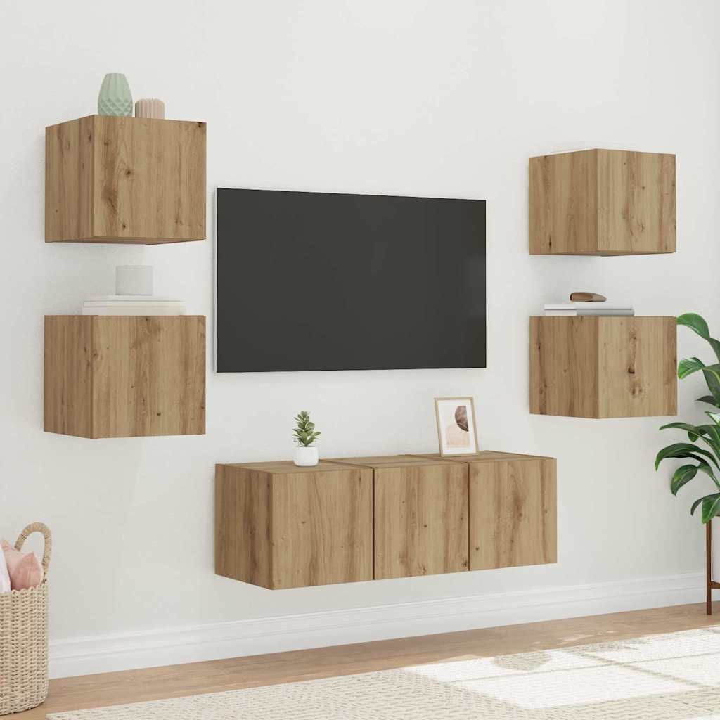 Mobile TV da parete Rovere Artigianale 30,5 x 35 x 30 cm