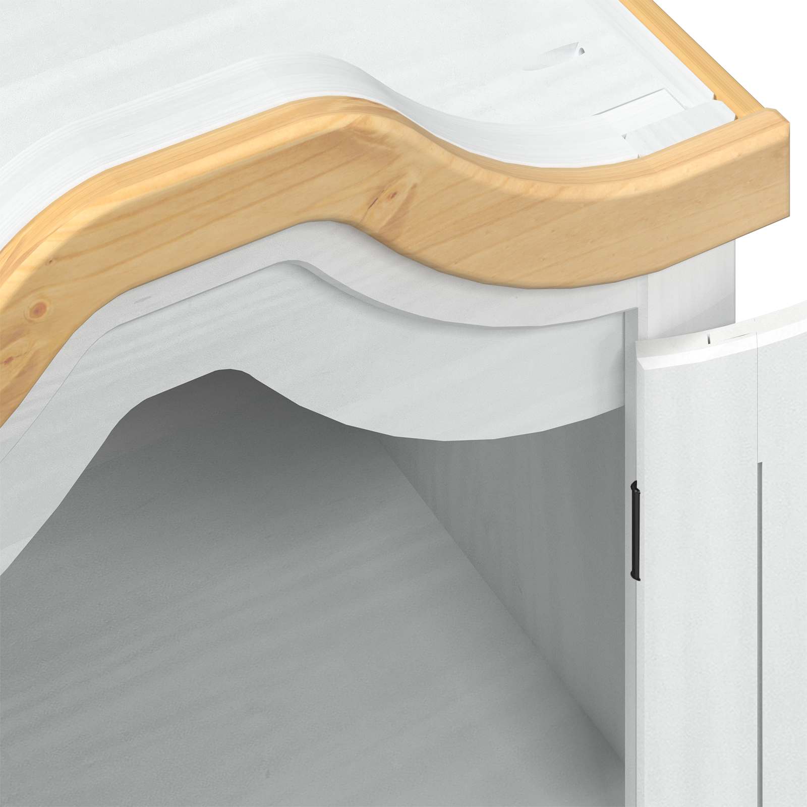 Armadi con lo scaffale Bianco 55 x 52 x 170 cm Pino massello | homemem39