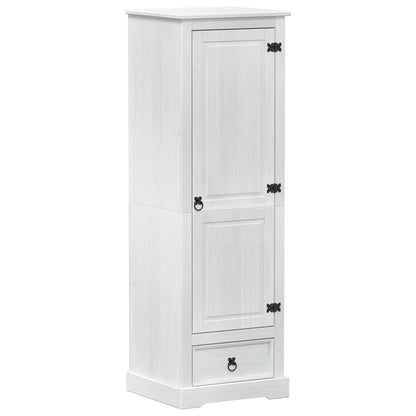 Armadi con cassetto Bianco 55 x 50 x 170 cm Pino massello | homemem39