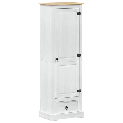 Armadi con cassetto Bianco 55 x 38 x 170 cm Pino massello | homemem39