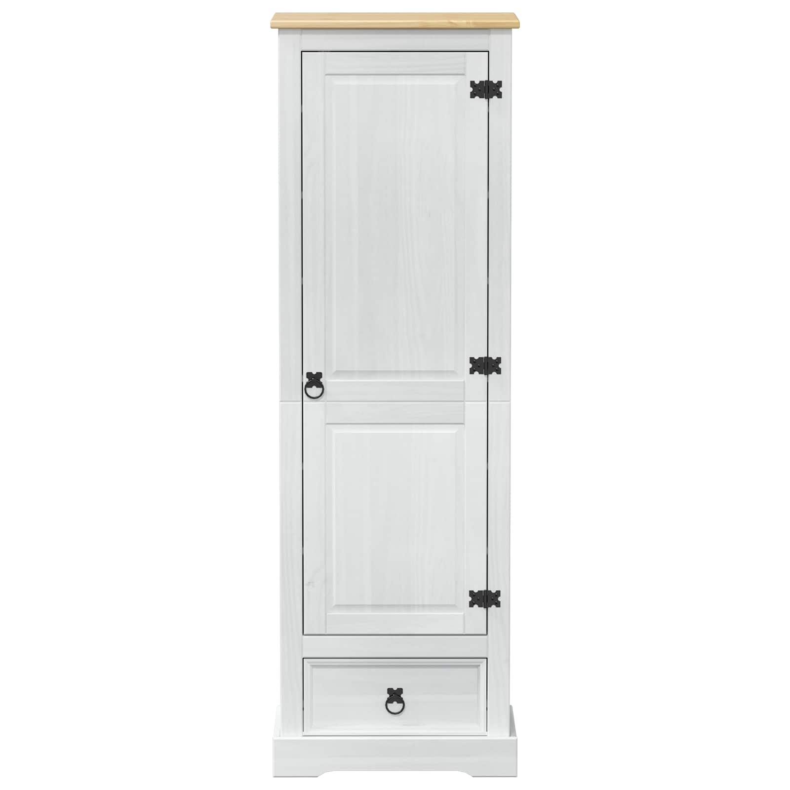 Armadi con cassetto Bianco 55 x 38 x 170 cm Pino massello | homemem39