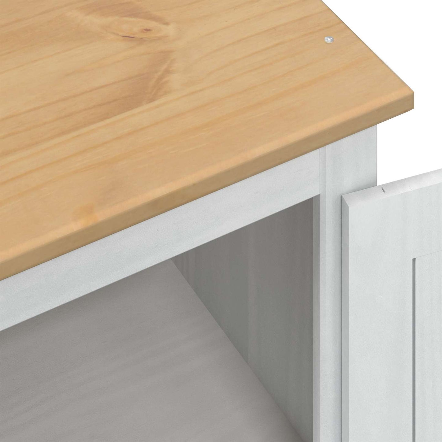 Armadi con cassetto Bianco 76 x 50 x 170 cm Pino massello | homemem39