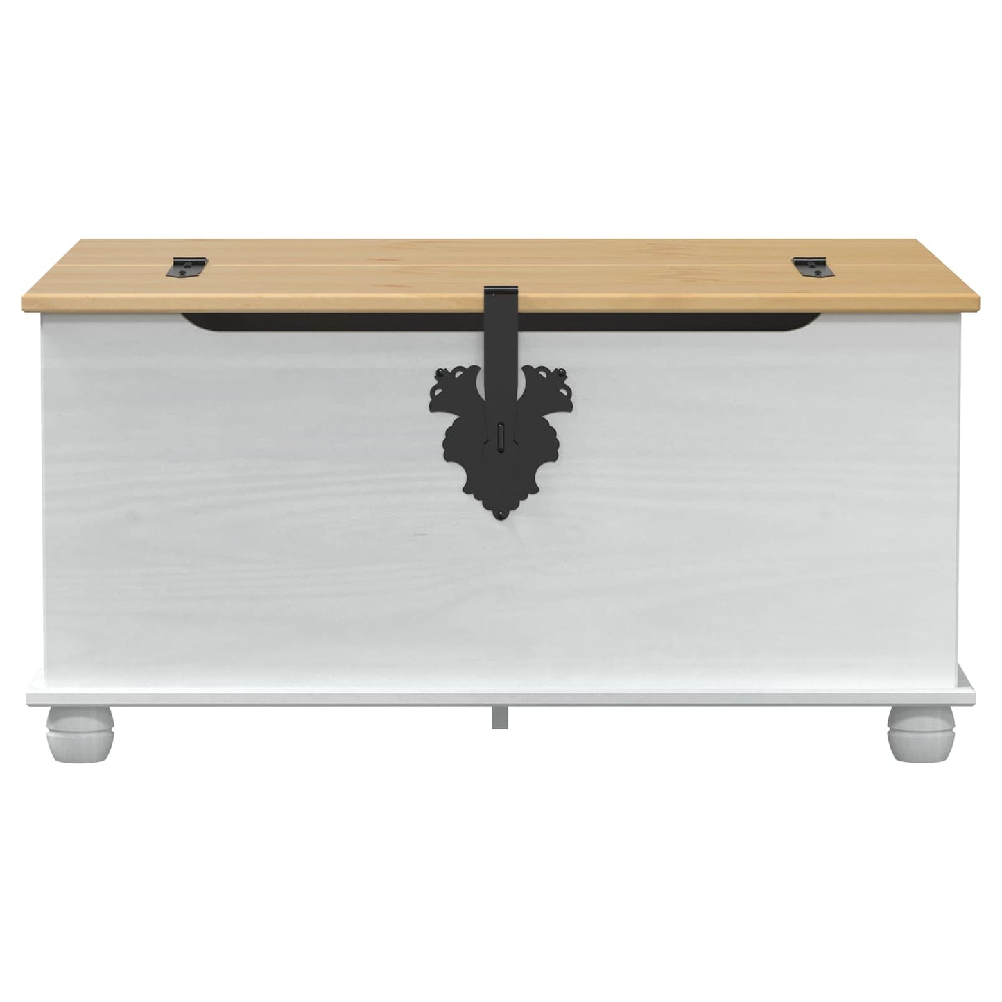 storage box con cassetto Bianco 90 x 78 x 45 cm Pino massello | homemem39