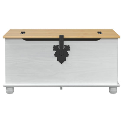 storage box con cassetto Bianco 90 x 78 x 45 cm Pino massello | homemem39