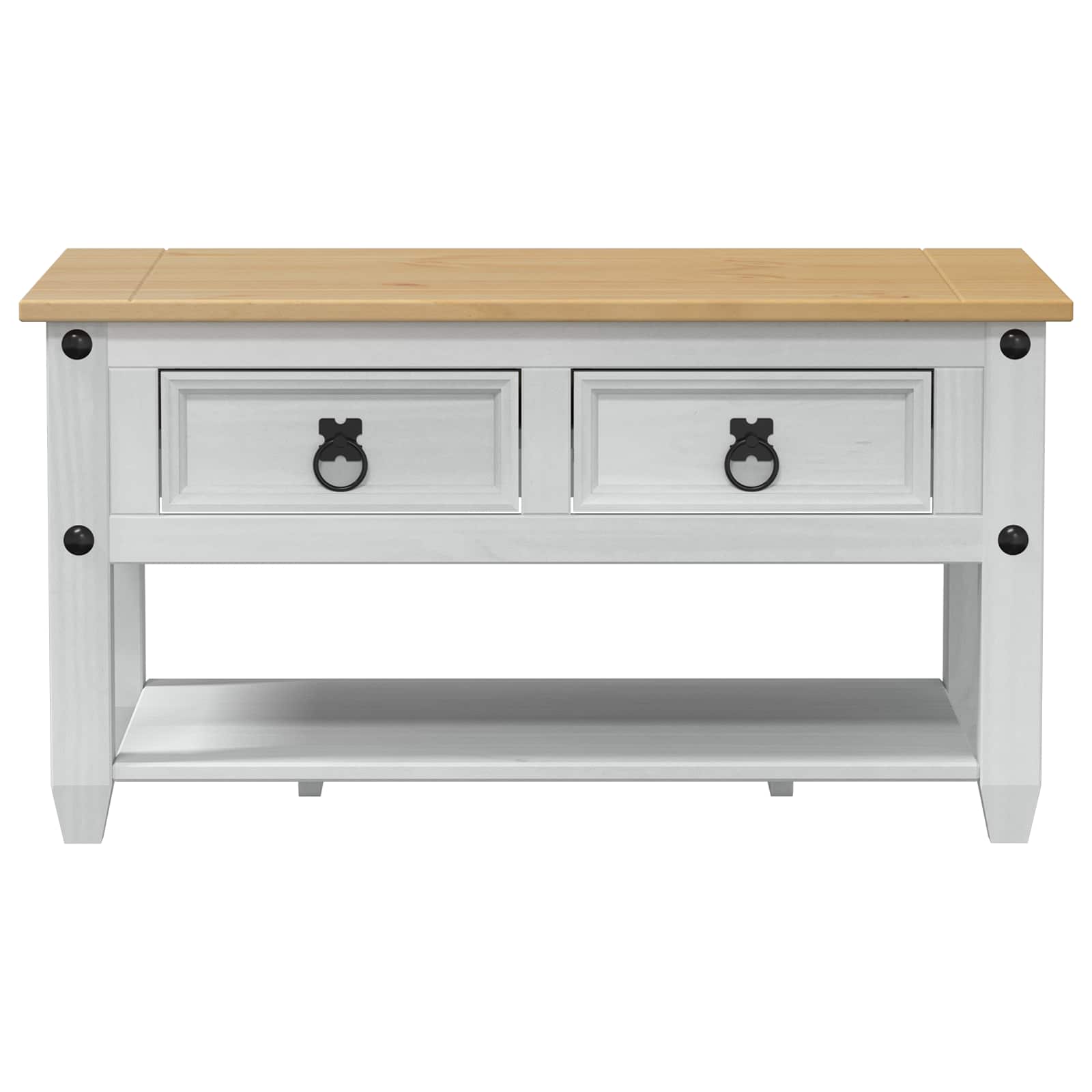 Tavolino da salotto Bianco 85 x 50 x 45 cm Pino massello | homemem39