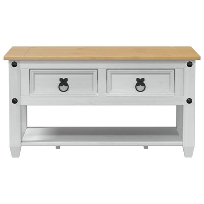 Tavolino da salotto Bianco 85 x 50 x 45 cm Pino massello | homemem39