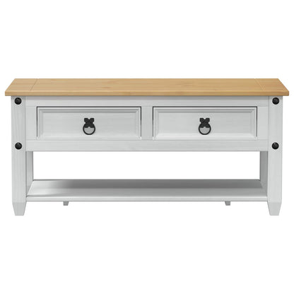Tavolino da salotto con cassetto Bianco 100 x 48 x 45 cm | homemem39