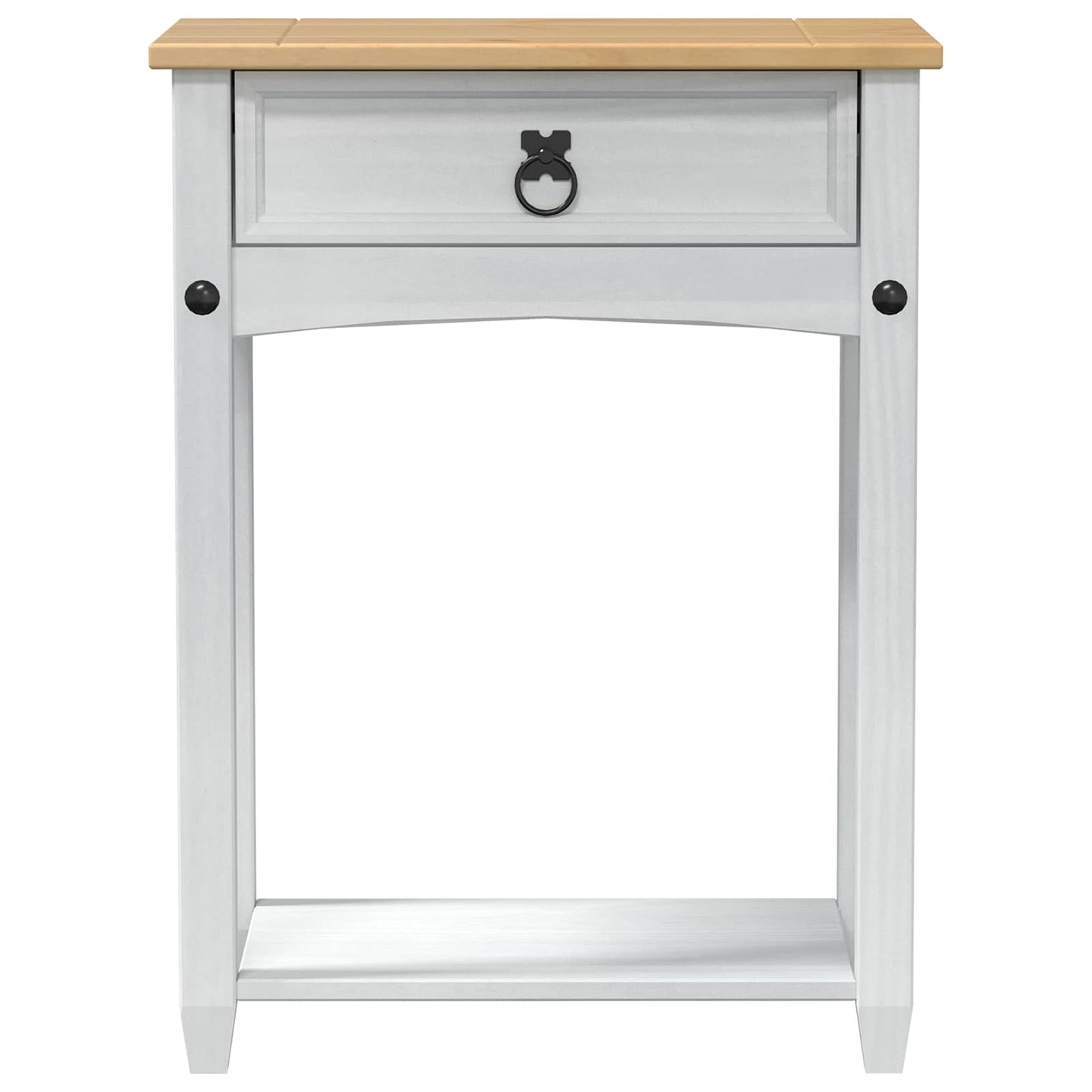 Tavolo Consolle Bianco 55 x 35 x 73 cm Pino massello | homemem39