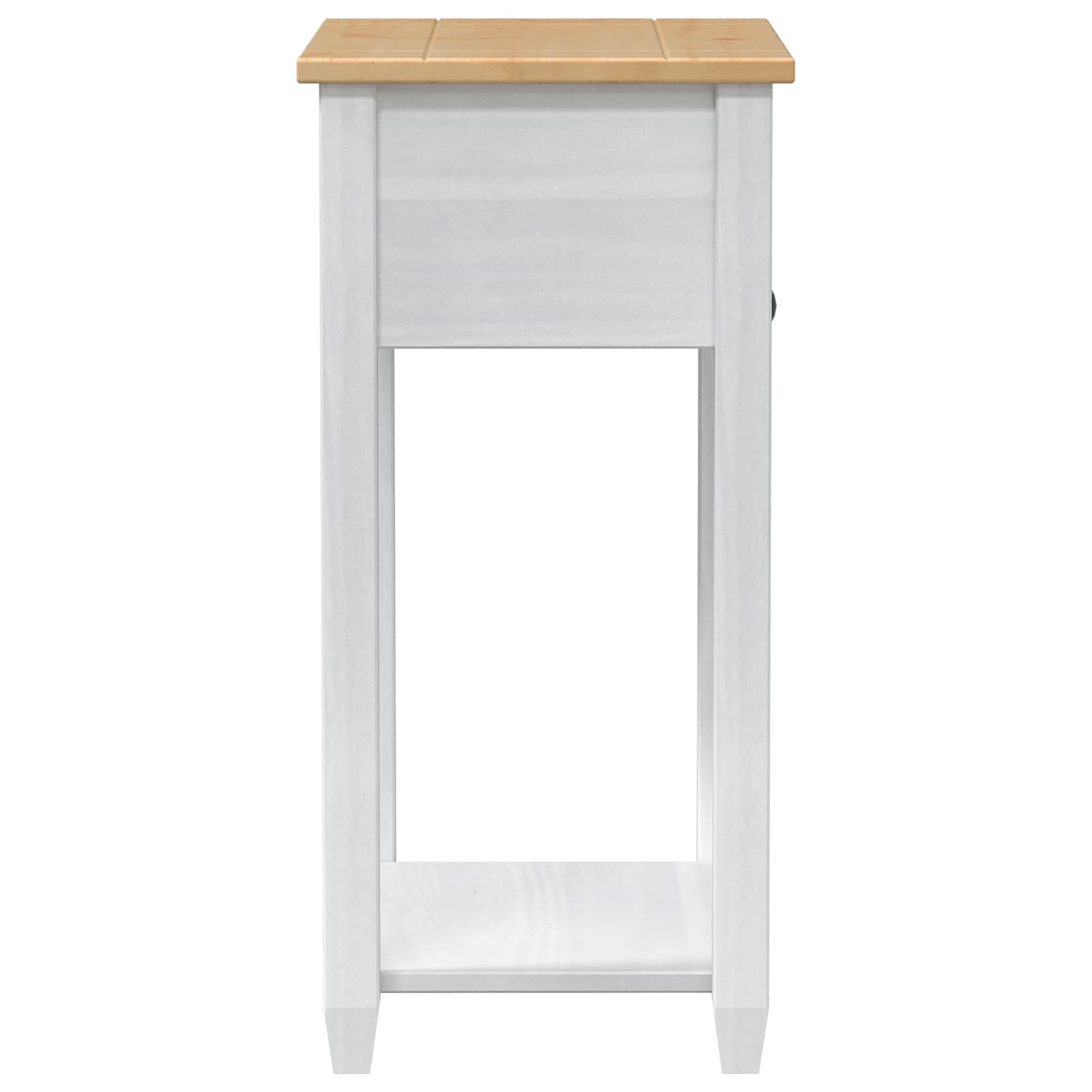 Tavolo Consolle Bianco 55 x 35 x 73 cm Pino massello | homemem39
