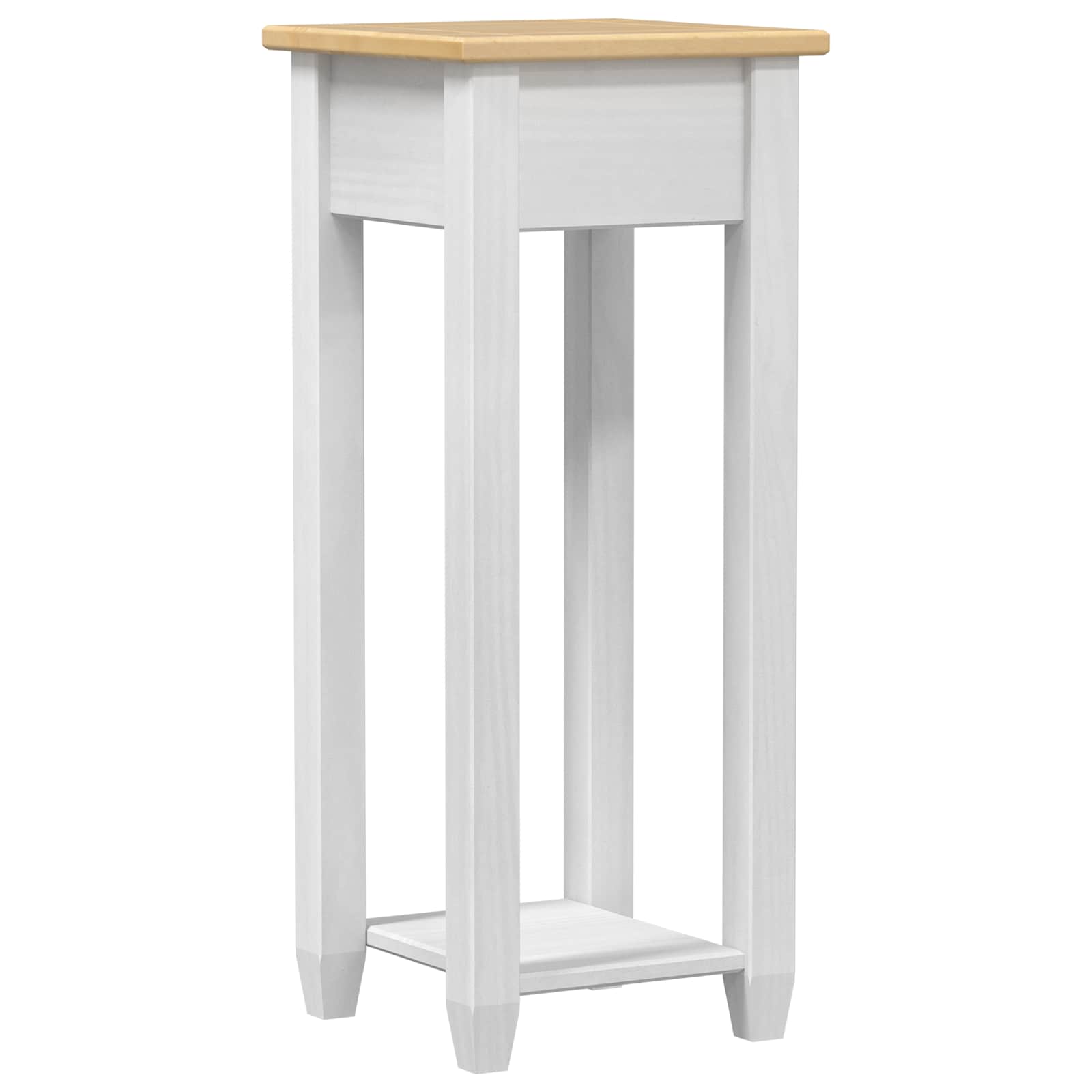 Supporto per piante Bianco 30 x 30 x 73 cm Pino massello | homemem39