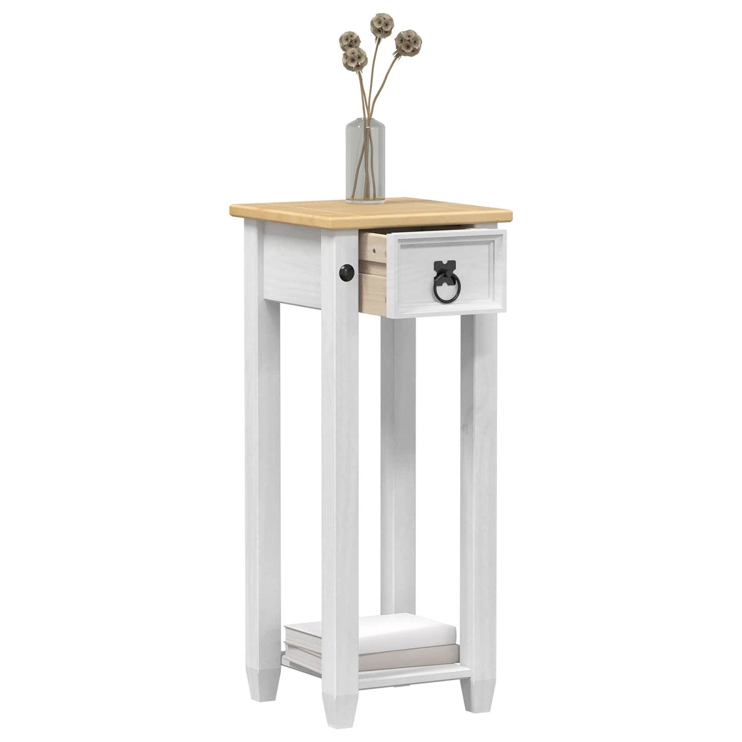 Supporto per piante Bianco 30 x 30 x 73 cm Pino massello | homemem39