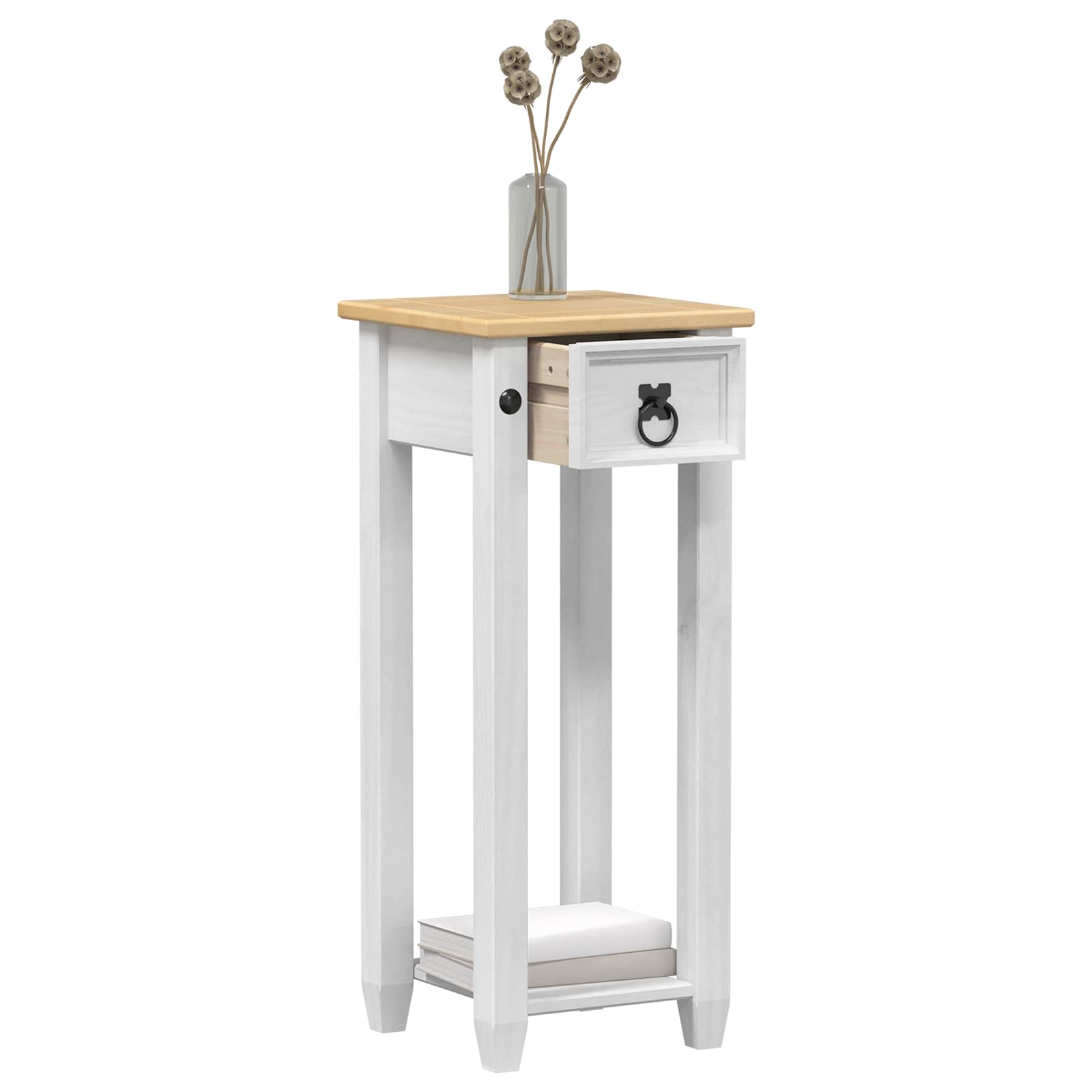 Supporto per piante Bianco 30 x 30 x 73 cm Pino massello | homemem39
