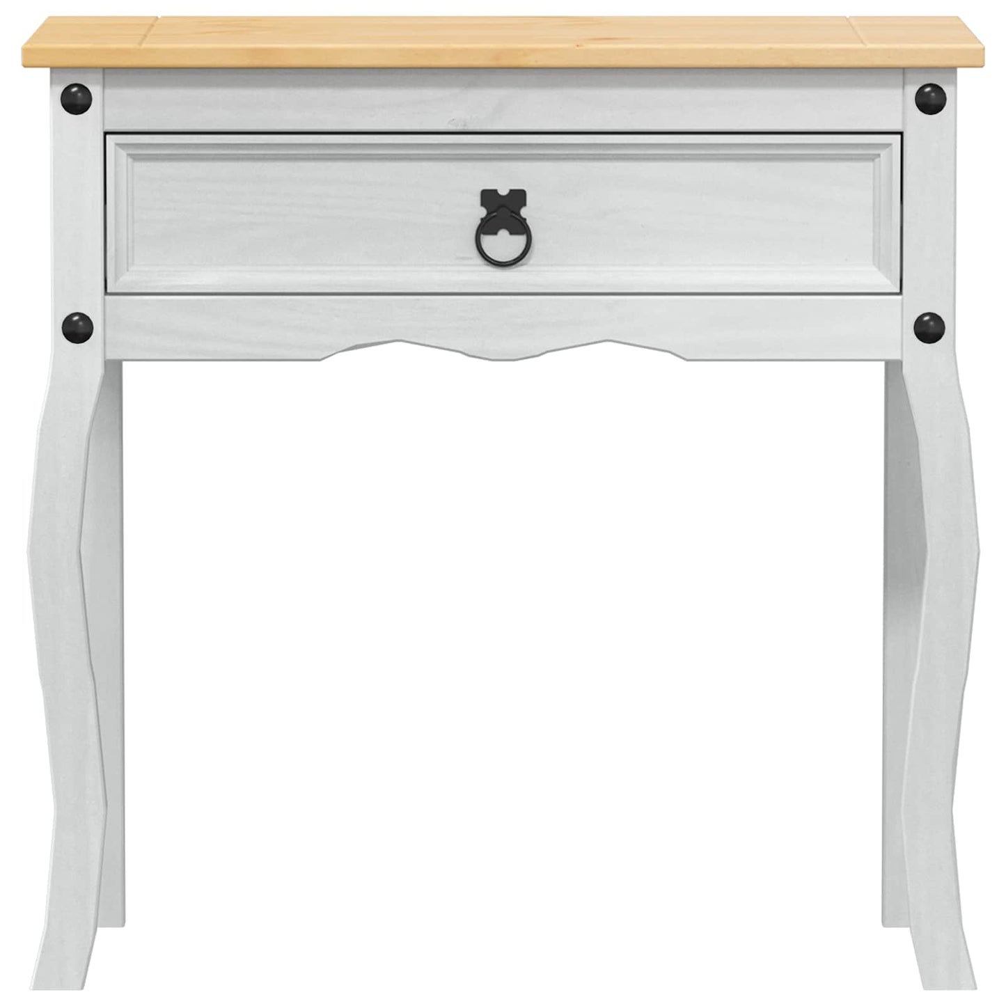 Tavolo Consolle Bianco 73 x 35 x 73 cm Pino massello | homemem39