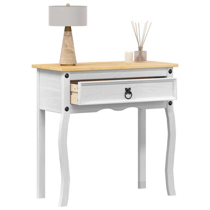 Tavolo Consolle Bianco 73 x 35 x 73 cm Pino massello | homemem39