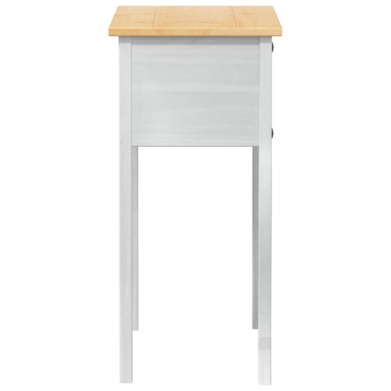 Tavolo Consolle Bianco 73 x 35 x 73 cm Pino massello | homemem39