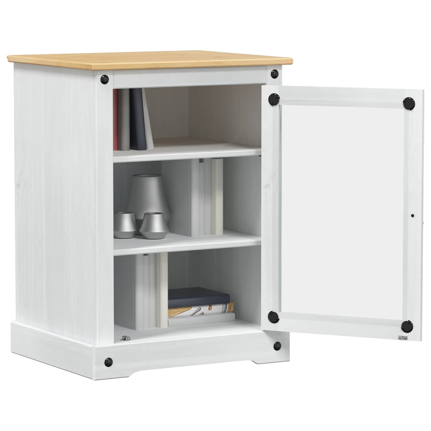 Mobile HiFi Bianco 60 x 50 x 82 cm Pino massello | homemem39