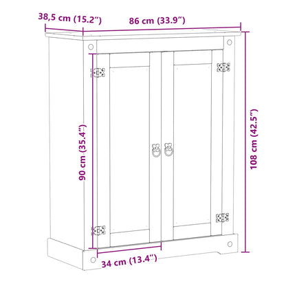 Mobile per scarpe Bianco 86 x 38,5 x 108 cm Pino massello | homemem39