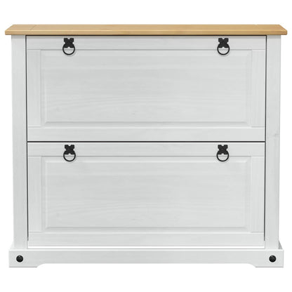 Mobile per scarpe Corona Bianco 99 x 32 x 85 cm Pino massello | homemem39