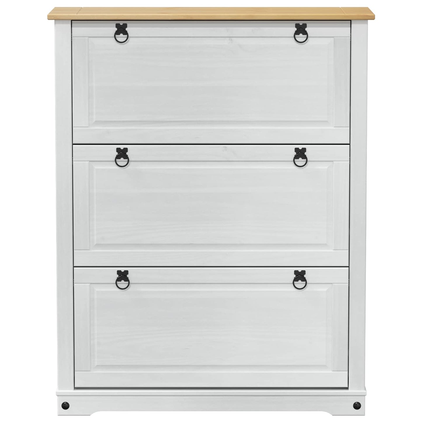 Mobile per scarpe Corona Bianco 99 x 32 x 122 cm Pino massello | homemem39