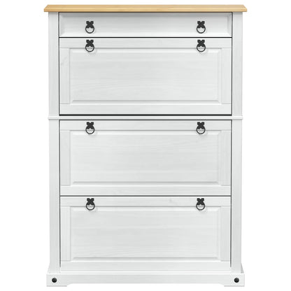 Mobile per scarpe Corona Bianco 99 x 32 x 138 cm Pino massello | homemem39